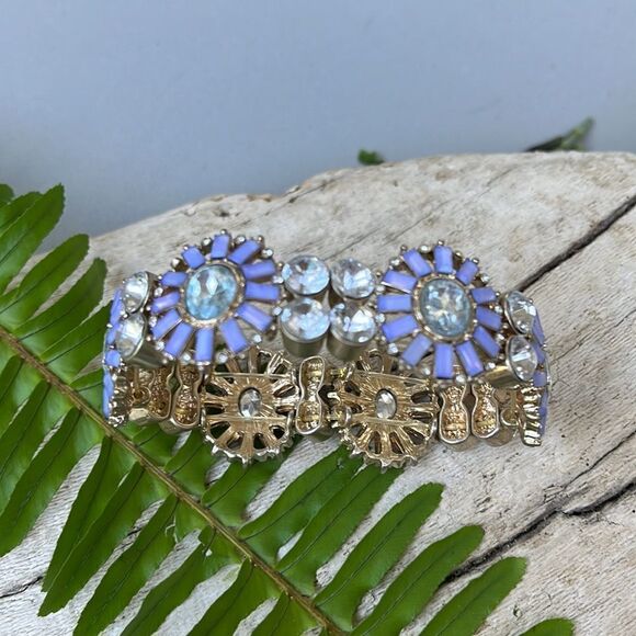 J CREW CRYSTAL AND STONE STRETCH BRACELET. - Picture 4 of 6